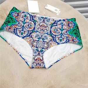 Tory Burch Grand Voyage classic high-waisted bikini bottoms size L
